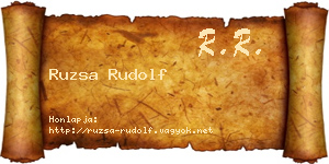 Ruzsa Rudolf névjegykártya